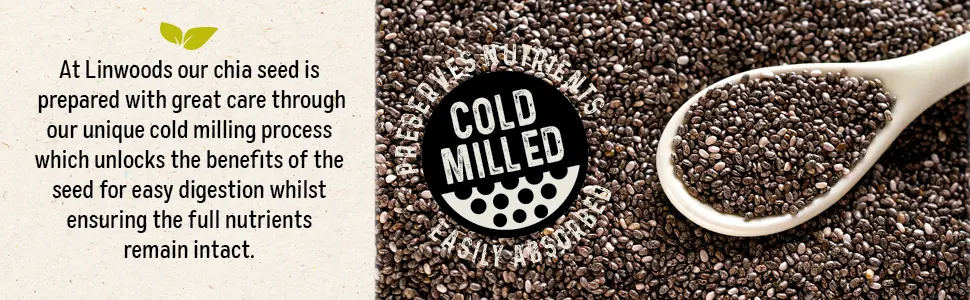 Linwoods Milled Chia Seed - 200g (Pack of 2) - Cold Milled