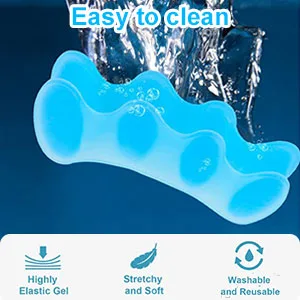 Mroobest Toe separator Toe spacers Gel Toe Separators Bunion Correctors Toe Spacers Toe Straightener Toe Stretcher Big Toe Correctors Toe Separator 4 Count (Blue) blue-1 One Size - Toe Separators