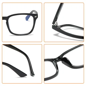 Okany Blue Light Blocking Computer Gla-sses for Women Men Lightweight Anti Glare Eyegla-sses 3 Packs Black + White + Leopard Print - blue light glasses