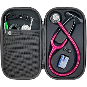 Pod Technical Cardiopod II Stethoscope Case for All Littmann Stethoscopes - Raspberry - Littmann Stethoscope Case Universal