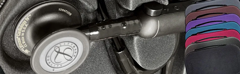 Pod Technical Cardiopod II Stethoscope Case for All Littmann Stethoscopes - All Black - Cardiopod II Littmann stethoscope case