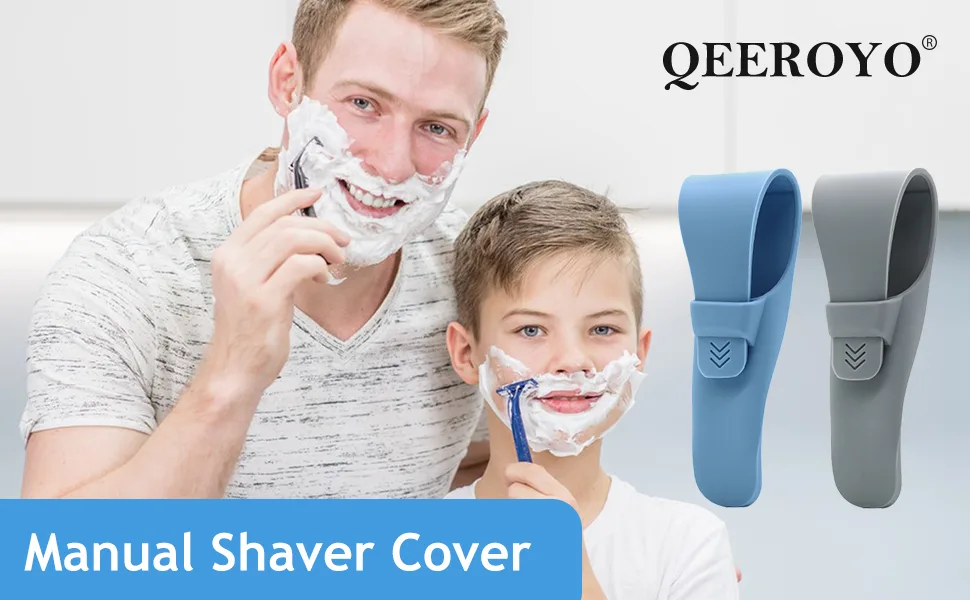 Travel Case for Razor 2 Pieces Razor Case Beard Trimmer Razor Storage Bag Silicone Protective Case Shaver Protective Case for Men for Storage - travel case for razors