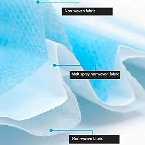 REQUISITE NEEDS Comfort Breathable Facial Cover 3 Ply Disposable Face Masks (Blue) (100 PACK) - product information 4