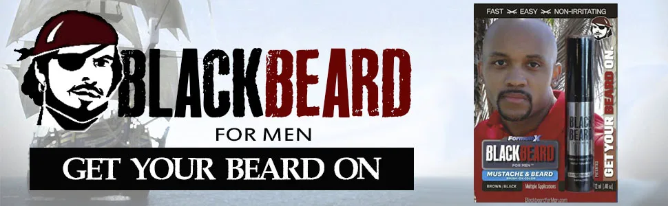Blackbeard for Men - Temporary Brush On Colour 12ml (0.40oz) - Brown Black (Brown Black X1) 12 ml (Pack of 1) - blackbeard