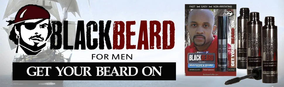 Blackbeard for Men - Temporary Brush On Colour 12ml (0.40oz) - Brown Black (Brown Black X3) 4 ml (Pack of 3) - Blackbeard
