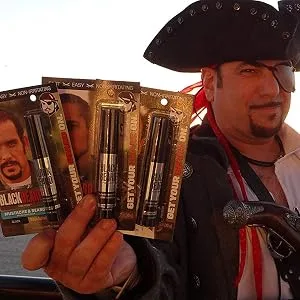 Blackbeard for Men - Temporary Brush On Colour 12ml (0.40oz) - Brown Black (Brown Black X3) 4 ml (Pack of 3) - blackbeard