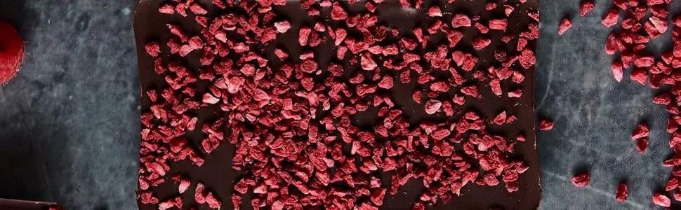 Vegan Cooking/Baking "Milk" Chocolate Chips 500g | Nut Free | Dairy Free | Gluten Free - Raspberry Slab