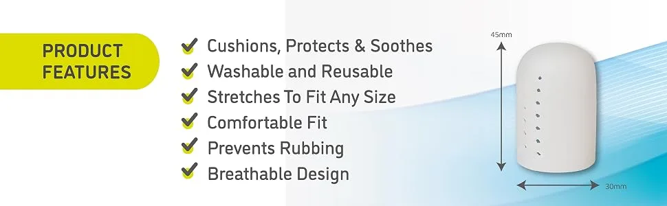 Big Toe Protector Gel Toe Cap - Pack of 10 - Cushions, Protects and Soothes