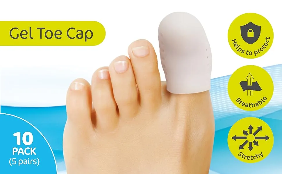 Big Toe Protector Gel Toe Cap - Pack of 10 - Gel Toe Cap