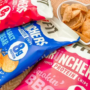 UFIT Crunchers Popped Chips High Protein Healthy Crisps - Thai Sweet Chilli Flavour (Box of 18 x 35g) - middle 1