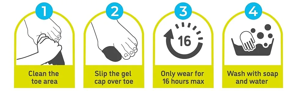 Protectoe Big Toe Protector Non-Perforated Extra Strong Design - Pack of 10 - Clean the toe area