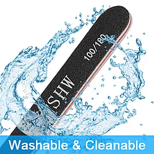 15 Pack Professional Nail File Set Double-Sided 100/180 Grit Emery Board Manicure Tools For Nail Grooming and Styling-Black - product information 6