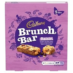 Cadbury Brunch Bar Bundle - Delicious Chocolate Cereal Snack Bars with Choc Chip Raisin and Peanut Flavours - Great Cereal Bar Assortment (3 Boxes) - Exclusive to ClickwithNik - Brunch bars