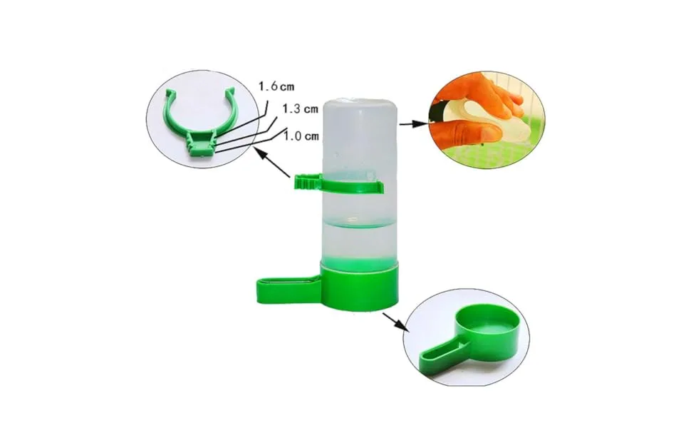 Yardwe Poultry Drinker Automatic Chicken Water Feeder Drinker Birds Feeder Drinker for Cage Size S Pack of 5 - 8 US