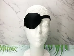 AMZVIO 2 PCS Eye Patches for Adults Adjustable Eye Patch Amblyopia Lazy Eye Patches for Left or Right Eyes After Surgery or Pirate Costume (Black) - left eye patch