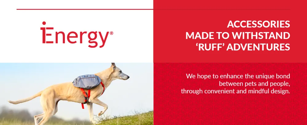 iEnergy MAE Dog Backpack - 2-in-1 Harness with Removable Waterproof Backpack - Small 36 cm L x 25 cm W x 2 cm H - iEnergy MAE brand end
