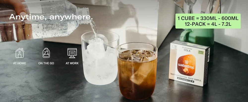 waterdrop Microdrink COLA Special Edition - Water Flavouring - Hydration Tablet - Natural Fruit Mix - Vitamin C - Sugar Free - Kola Nut - Green Coffee - 36 Drinks - waterdrop microdrink cola