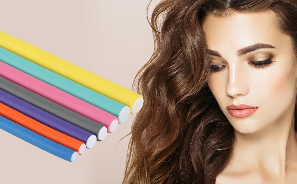 42-Pack Bendy Rollers Durable Foam Curler Roller Set Hair Bendy Curlers Tool DIY Salon Hair Styling Curling Sticks with Case - Rollers