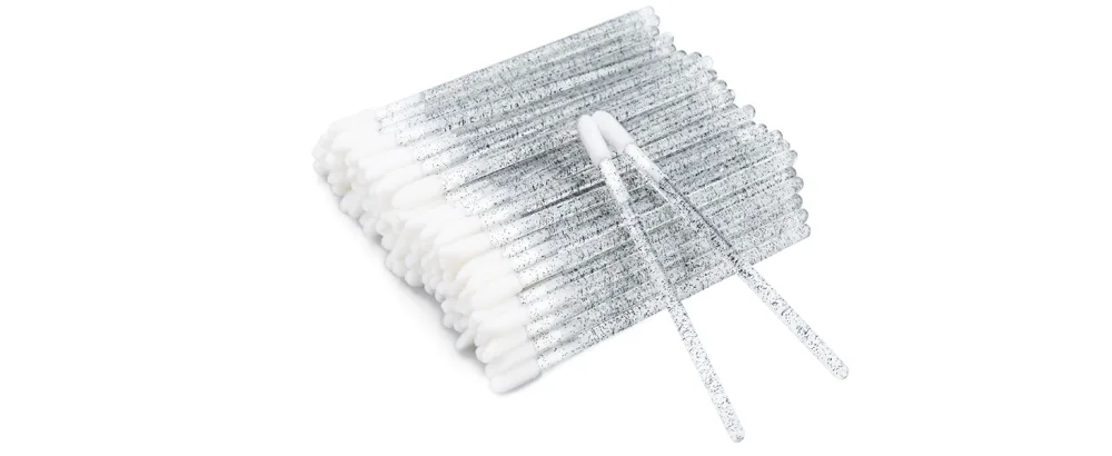 G2PLUS 300 PCS Disposable Lip Gloss Applicators - Crystal Black Lipstick Concealer Brushes - Lip Gloss Applicator Wands Perfect for Lips Eyes and Makeup Application 300PCS Crystal Black - Black Disposable Lip Brushes