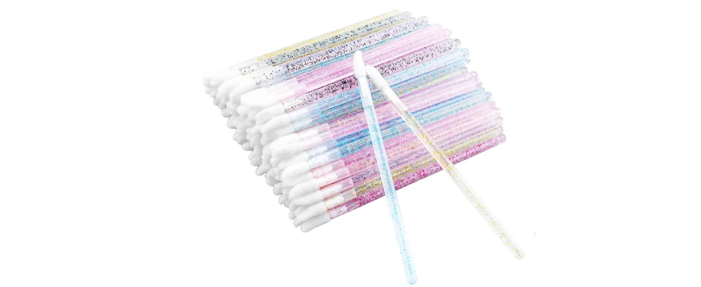 G2PLUS 300 PCS Disposable Lip Gloss Applicators - Crystal Black Lipstick Concealer Brushes - Lip Gloss Applicator Wands Perfect for Lips Eyes and Makeup Application 300PCS Crystal Black - Multi-colored Lip Brushes