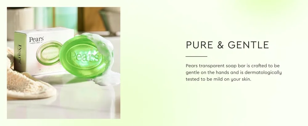 Pears Pure & Gentle Transparent Soap Bar with Lemon Flower Extracts 125g (6 Pack) 125 g (Pack of 6) - soak care refill remover carbolic exfoliating scrub charcoal vanilla s fragrance bathing cleansers