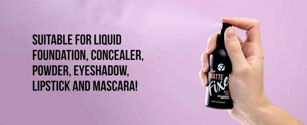 W7 The Fixer Makeup Setting Spray - Matte Finish - Long-Lasting Ultra-Fine Formula - Cruelty Free and Vegan - 2 Pack Pack of 2 Matte - product information 3