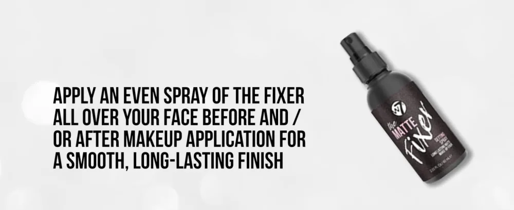 W7 The Fixer Makeup Setting Spray - Matte Finish - Long-Lasting Ultra-Fine Formula - Cruelty Free and Vegan - 2 Pack Pack of 2 Matte - product information 7
