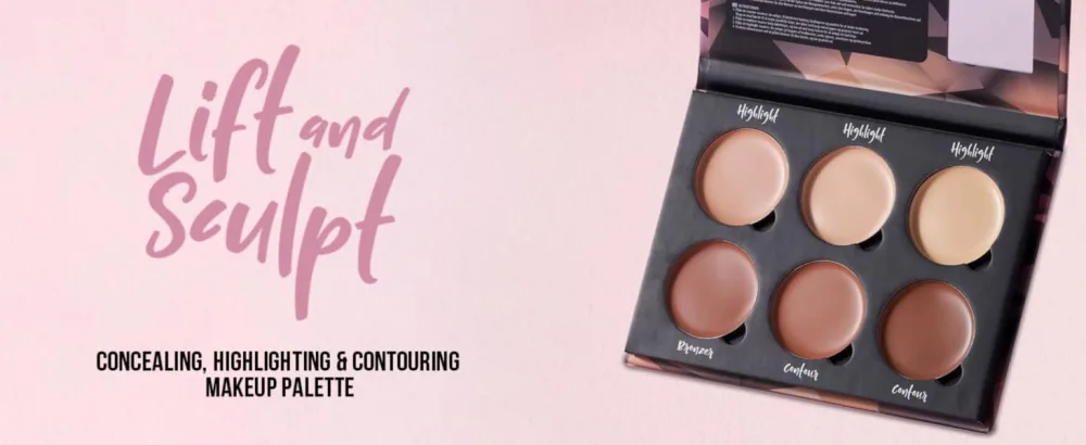 W7 Lift & Sculpt Cream Contour Kit - Concealing Highlighting & Contouring Makeup Palette - Step-by-Step Instructions Included - 2 Pack 18 g (Pack of 2) - product information 2