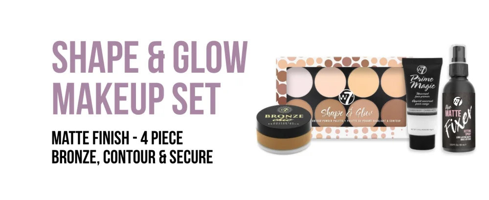 W7 The Fixer Matte Set - Matte Finish - 4Pcs - Bronze Contour & Secure Bundle (Pack of 4) Matte - product information 2
