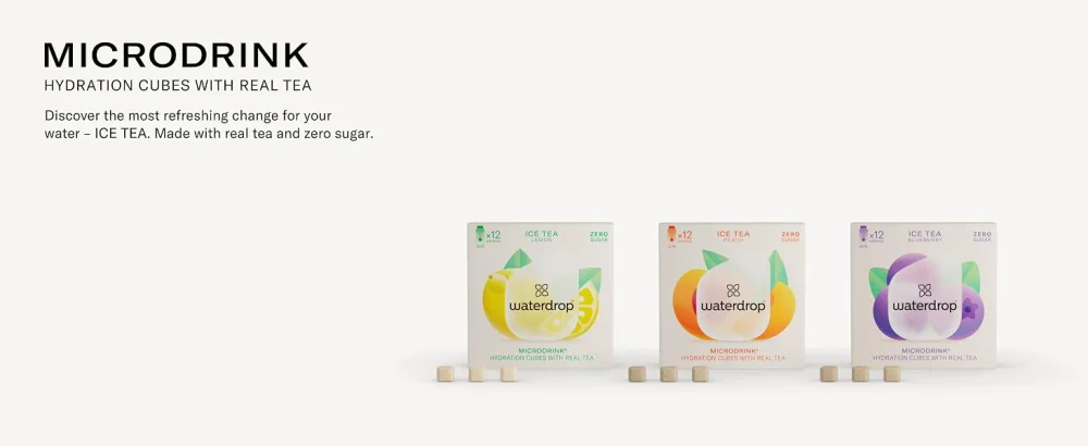 waterdrop Microdrink Tropical Set - Water Flavouring - Hydration Tablet - Natural Fruit Mix - Vitamin C - Sugar Free - Lemon - Passionfruit - Watermelon - Lime - 48 Drinks TROPICAL-SET: 48x500ml - waterdrop microdrink ice tea