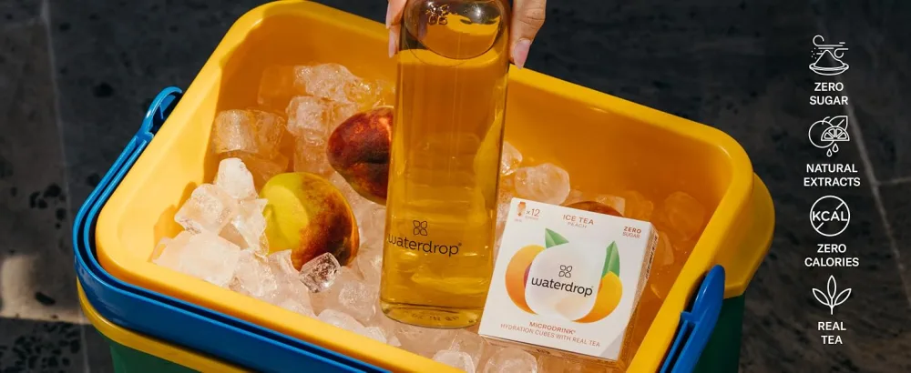 waterdrop Microdrink Tropical Set - Water Flavouring - Hydration Tablet - Natural Fruit Mix - Vitamin C - Sugar Free - Lemon - Passionfruit - Watermelon - Lime - 48 Drinks TROPICAL-SET: 48x500ml - waterdrop microdrink ice tea