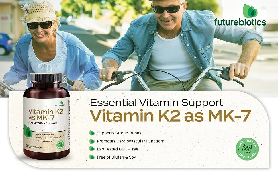 Futurebiotics Vitamin K2 as MK-7 100 mcg - 100 Vegetarian Capsules - vitamin k