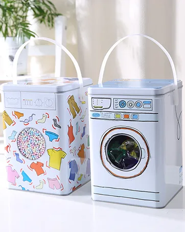 Asixxsix Laundry Detergent Container Large Capacity Metal Laundry Detergent Powder Storage Box with Lid Handle Laundry Detergent Storage Container for Farmhouse Laundry Room Decor Space Saving - product information 7