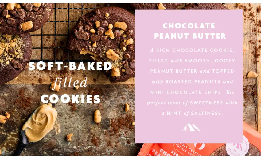 Rhythm 108 Swiss Vegan Chocolate Peanut Butter Soft-Baked Filled Cookie 12 x 50g - Cho olate Peanut Butter