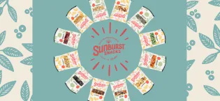 Sunburst BBQ Flavoured Corn Roasted & Salted 1kg - Sunburst Snacks Pouches in Circle