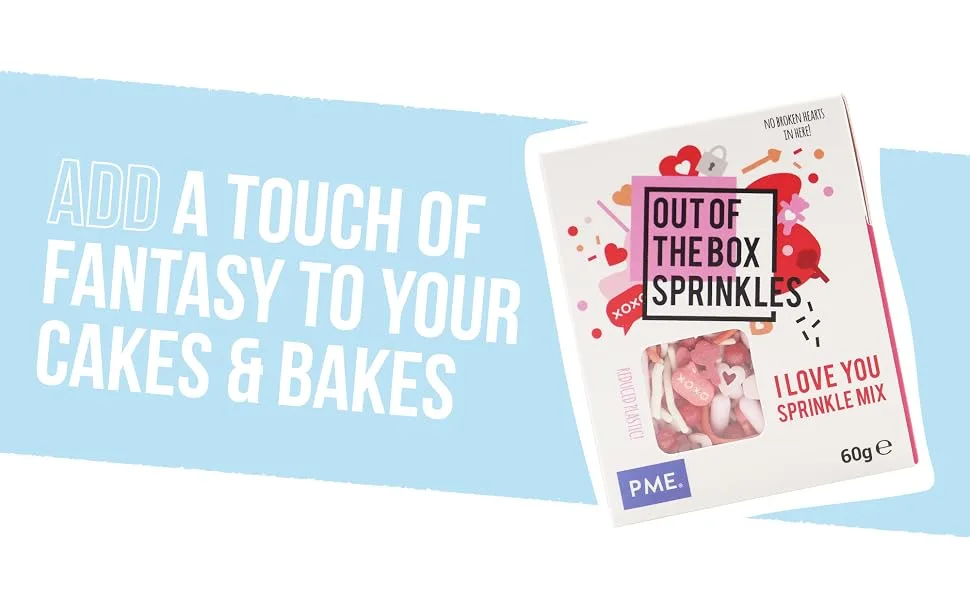 PME Out of the Box Sprinkles Themed Sugar Decorations 60g - Rainbow Mix Rainbow 60g - OTB - 01