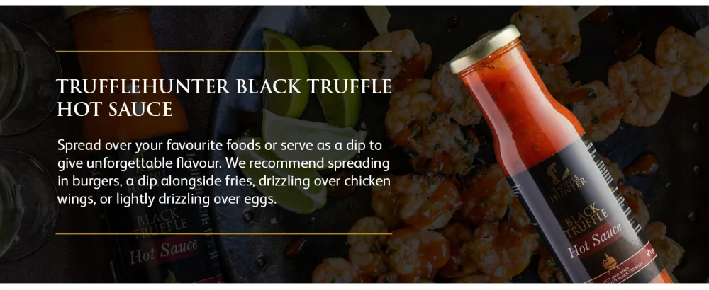 TruffleHunter - Black Truffle Hot Sauce - Gourmet Spicy Food Condiment - 250ml - black truffle hot sauce
