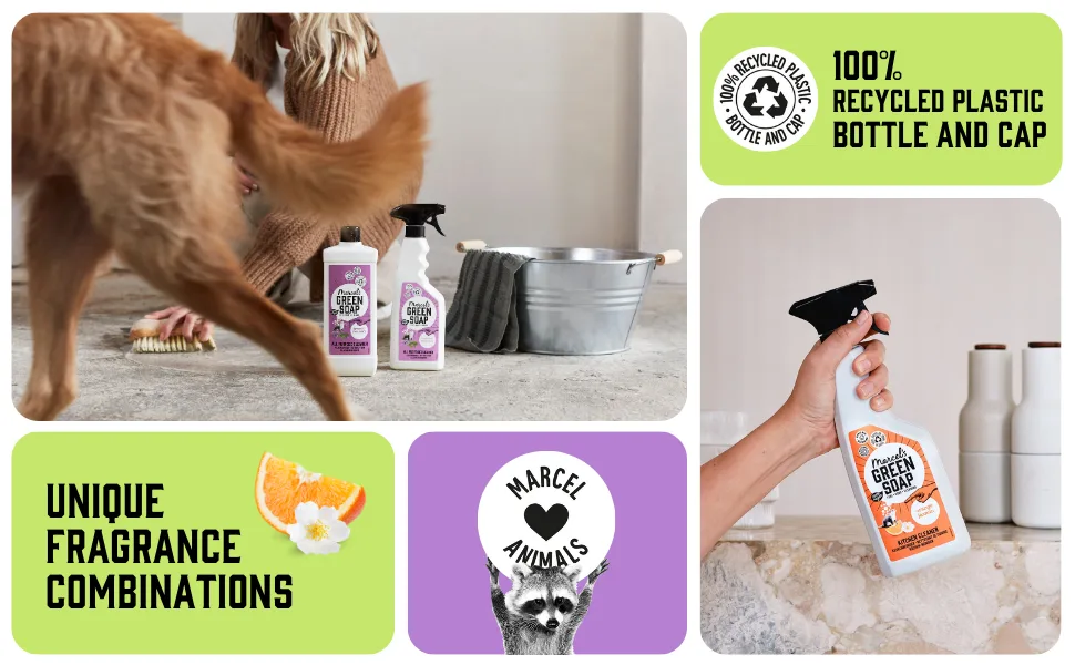 Marcel's Green Soap - All-purpose Spray Lavender & Rosemary - Cleaning Spray - 100% Eco friendly - 100% Vegan - 97% Biodegradable - 500 ML - bento box