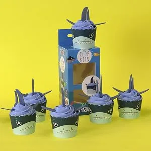 PME Cupcake Decorating Kit with Edible Toppers Shark Attack - product information 7