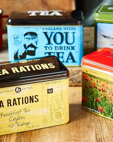 New English Teas Peter Rabbit Gift Tea Caddy with 100 English Tea Bag Selection - Beatrix Potter - tea gifts for dad