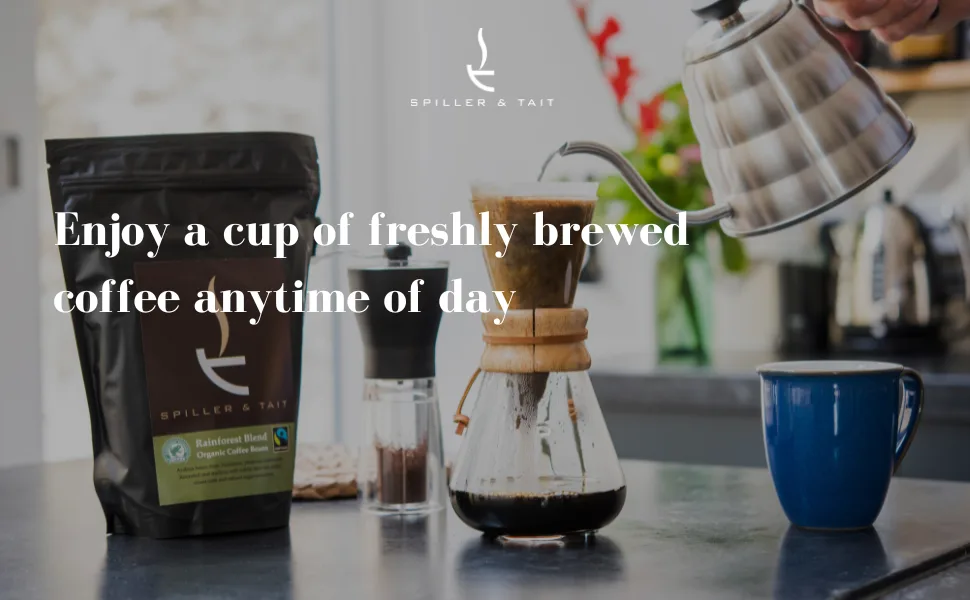 Spiller & Tait Sparkling Water Decaffeinated Coffee Beans 1kg Bag Fairtrade and Fresh Roasted Suitable for All Coffee Machines - fresh coffee beans 1kg roasted whole coffee beans espresso ground coffee dark roast gourmet illy