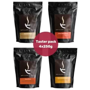 Spiller & Tait Sparkling Water Decaffeinated Coffee Beans 1kg Bag Fairtrade and Fresh Roasted Suitable for All Coffee Machines - ground coffee for cafetiere coffee taster pack coffee espresso americano kenyan coffee beans note