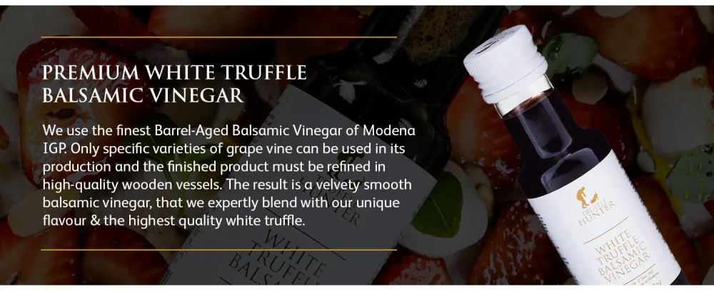 TruffleHunter - White Truffle Balsamic Vinegar for Seasoning - 100 ml - balsamic vinegar