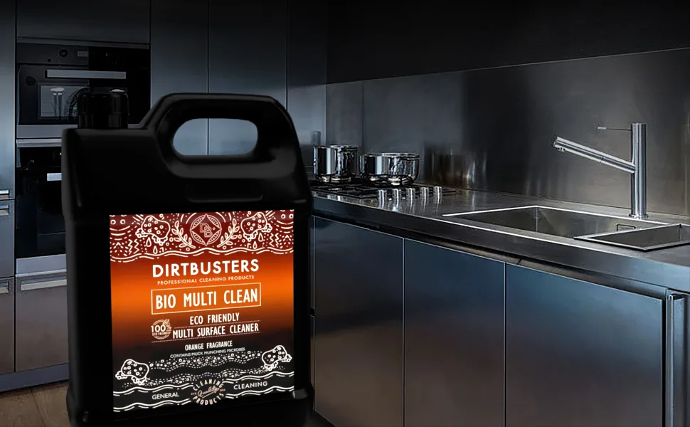 Dirtbusters Bio Multi Surface Cleaner Eco Friendly Highly Concentrated All Purpose Cleaner To Clean Surfaces Floors Walls Kitchen & Bathroom Orange (5L) - BIO MULTI CLEAN