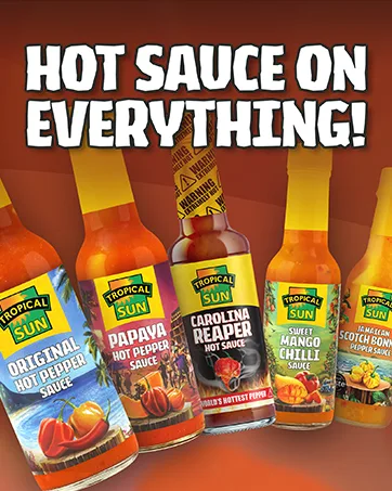 TROPICAL SUN PILCHARDS IN TOM/SAUCE - Tropical Sun Hot Sauces