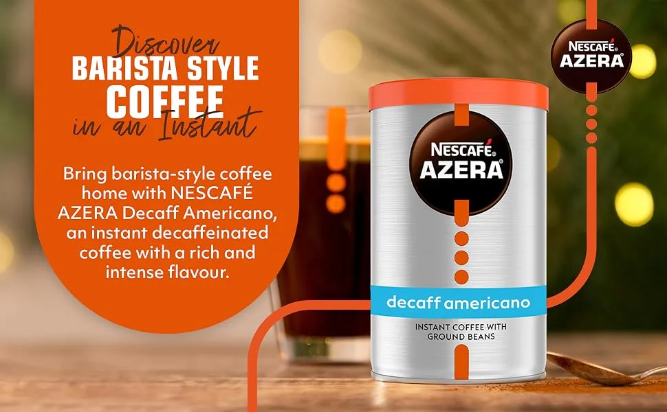 NESCAFE Azera Americano Decaff Instant Coffee 90g - azera decaff