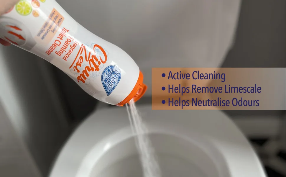 Duzzit Foam Fresh Toilet Cleaner Citrus Zest - active cleaning