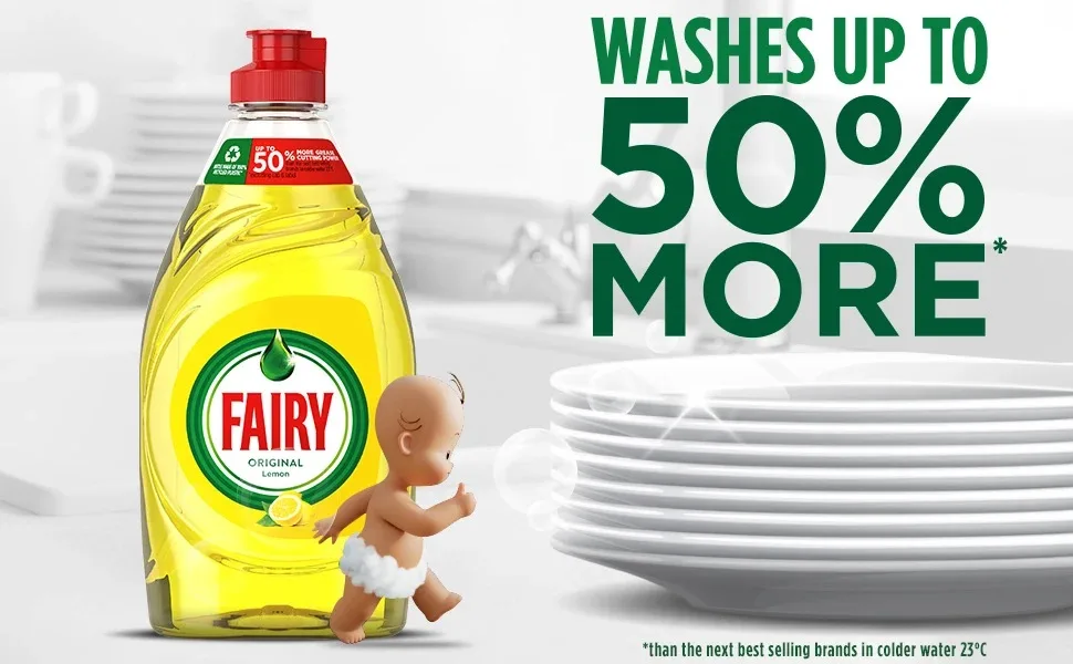 Fairy Original Washing Up Liquid with LiftAction Lemon 1190 ml - fairy