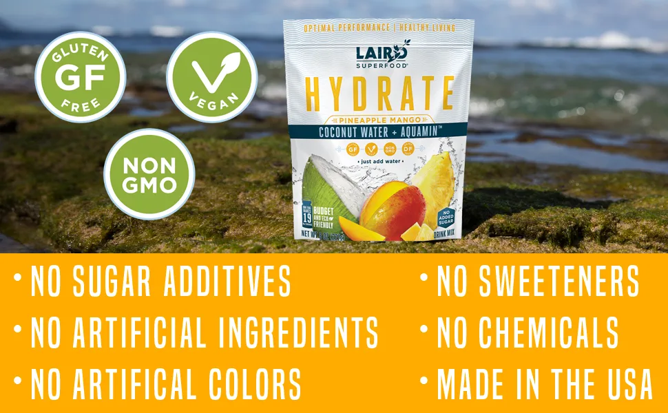 Laird Superfood - Pineapple Mango Hydrate Coconut Water 240 g 2245 - product information 1