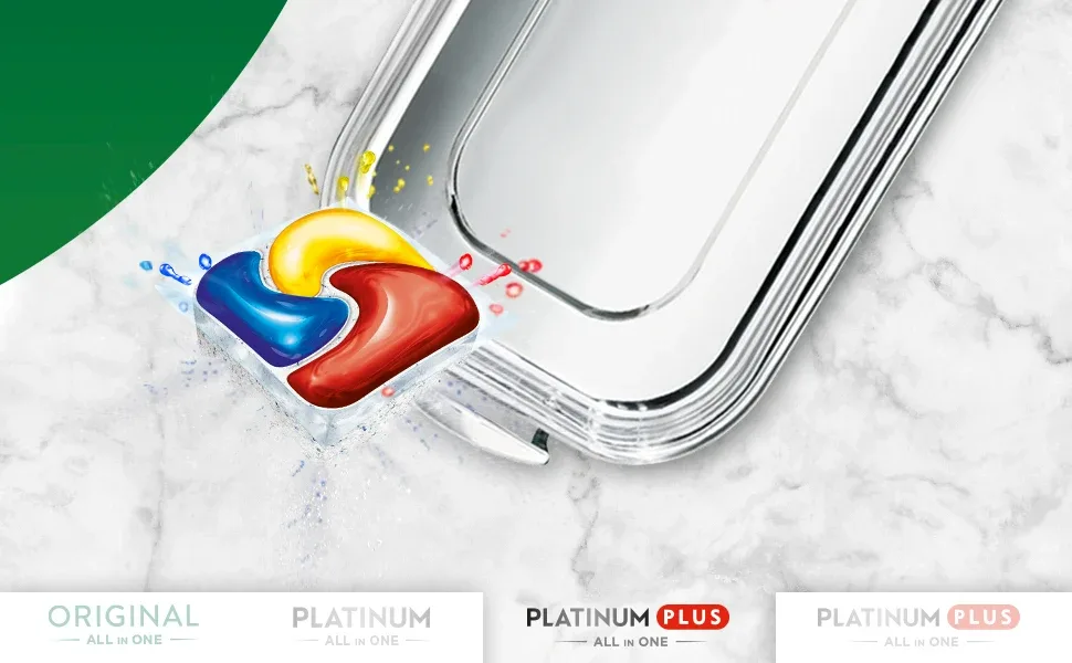 Fairy Platinum Plus All-In-One Dishwasher Tablets Bulk Lemon 100 Tablets (20 x 5) - Fairy ADW Restage Platinum Plus Anti-Dull